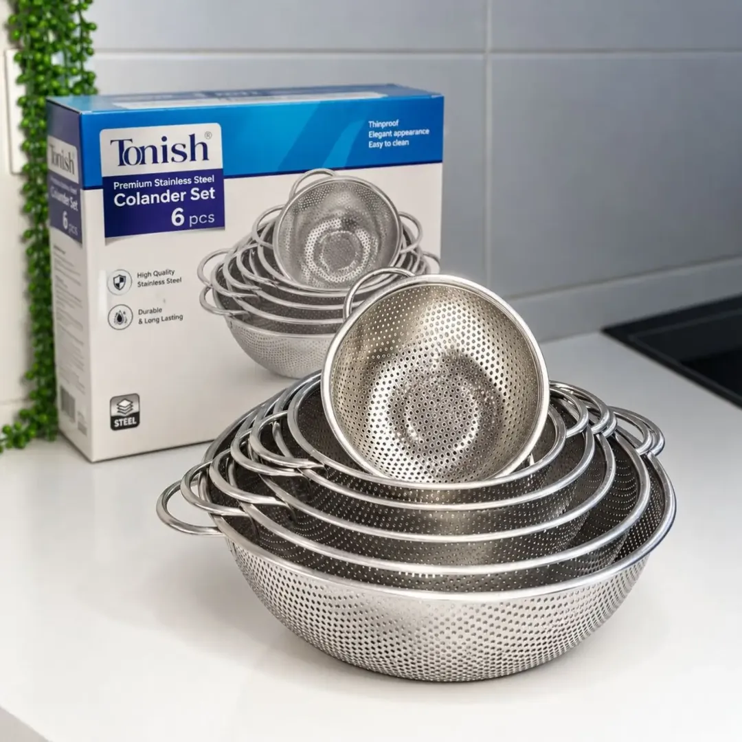 ست آبکش پانچ ۶ پارچه TONISH استیل نگیر